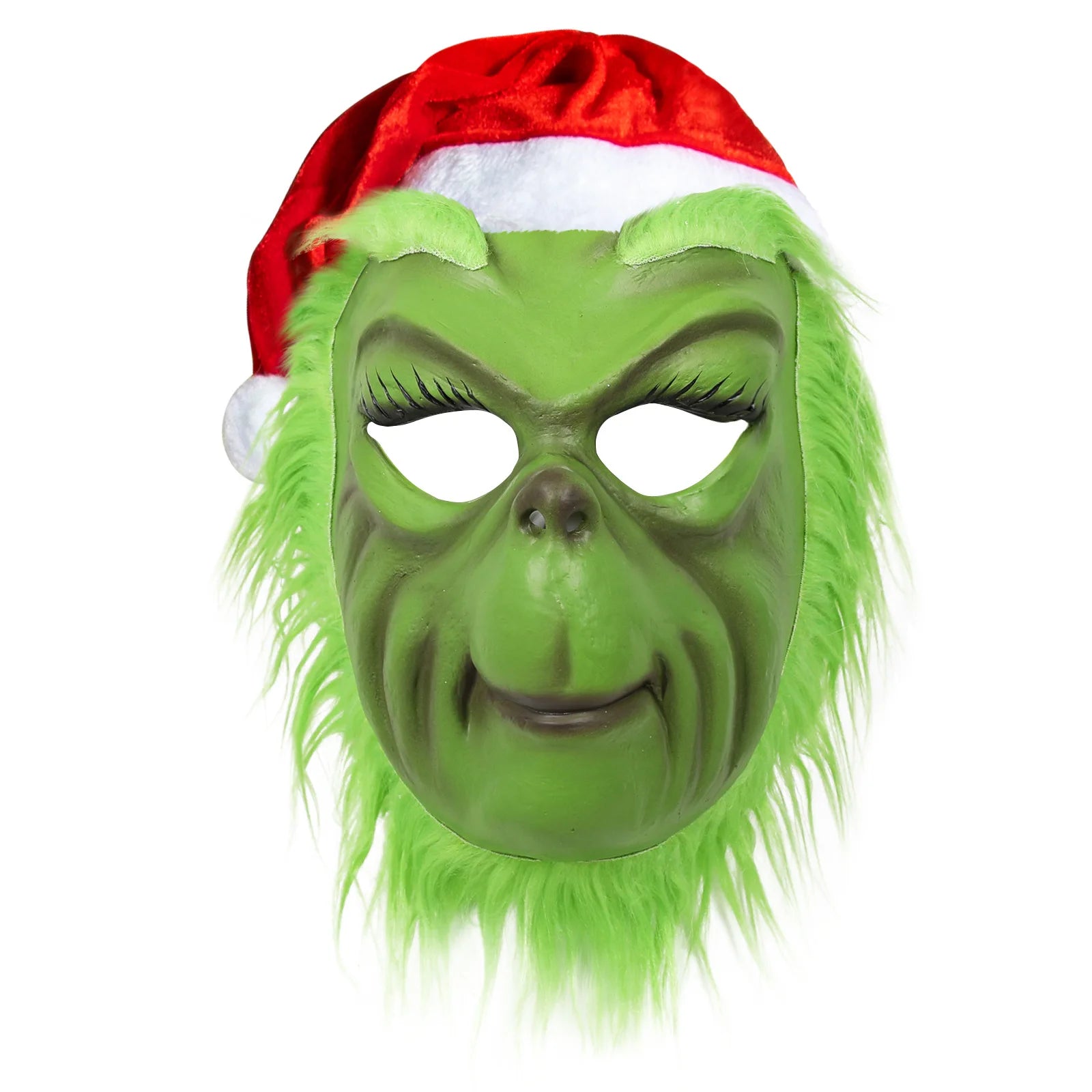 Grinch Mask 2025 New Christmas Green Haired Monster Gloves Cos Santa Claus Hat The Grinch