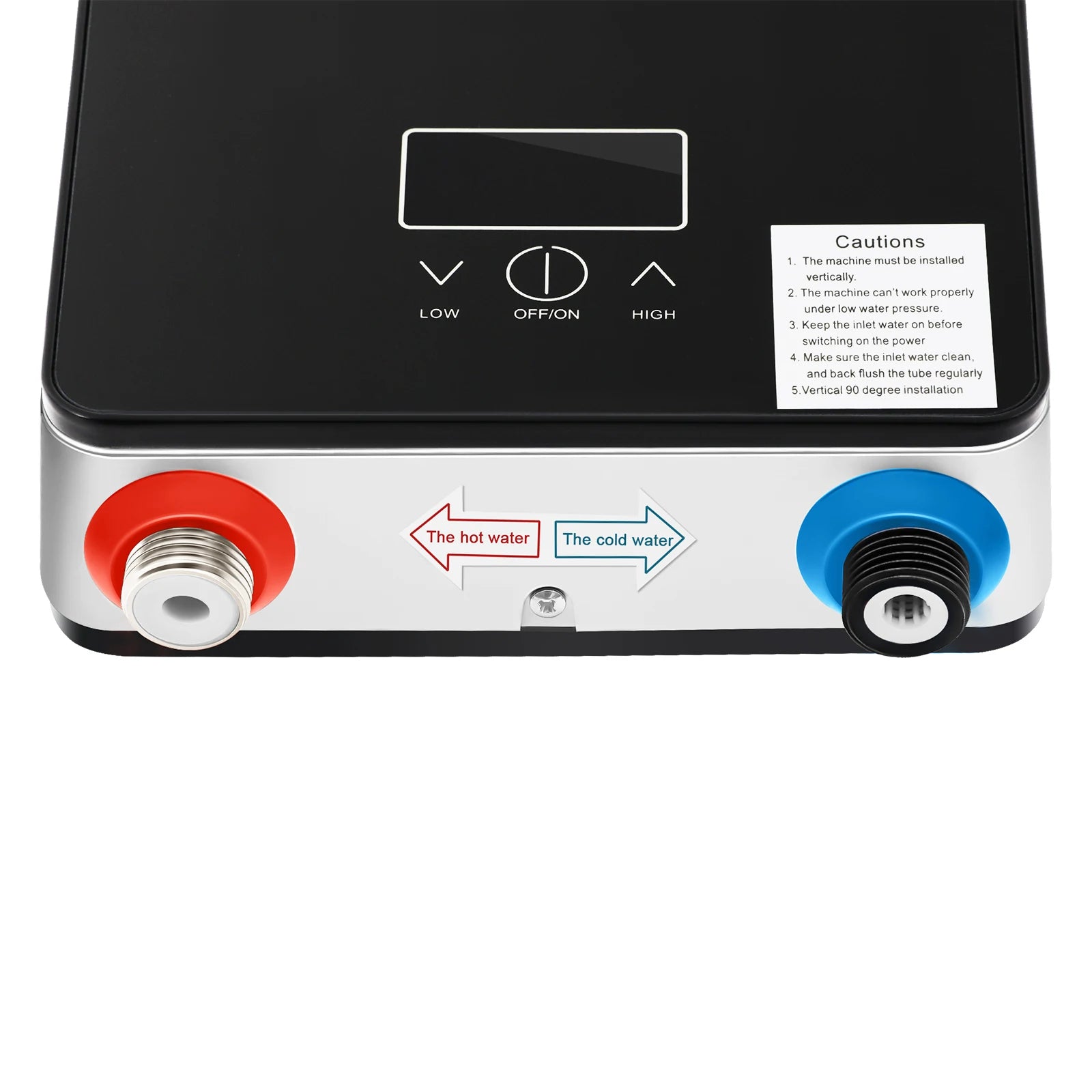 6500W Instant Electric Water Heater LED Touch Screen 86-131°F 3-second Heating 220V Tankless Water Heater with Shower Kit