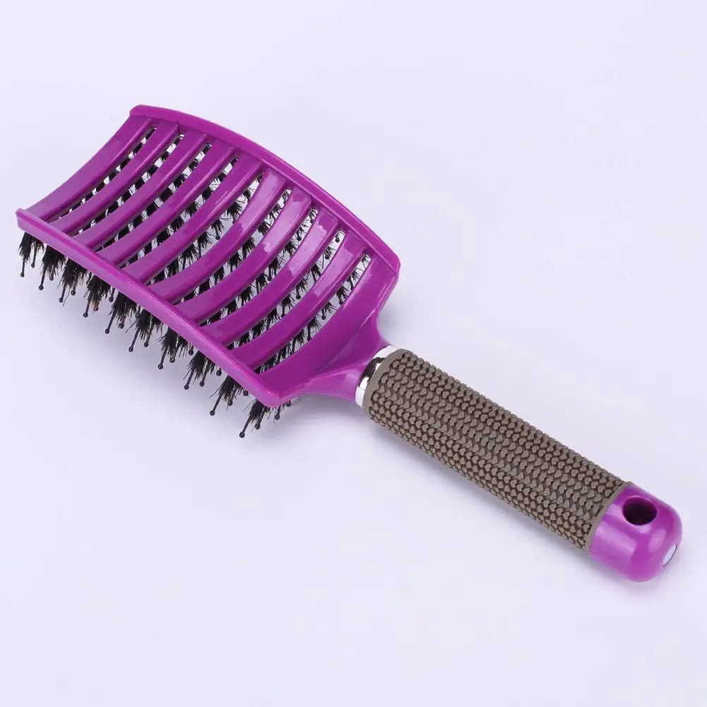 Brosse à cheveux, cheveux bouclés ou mouillés pour femmes, peigne de massage du cuir chevelu, outils de coiffure de salon pour femmes