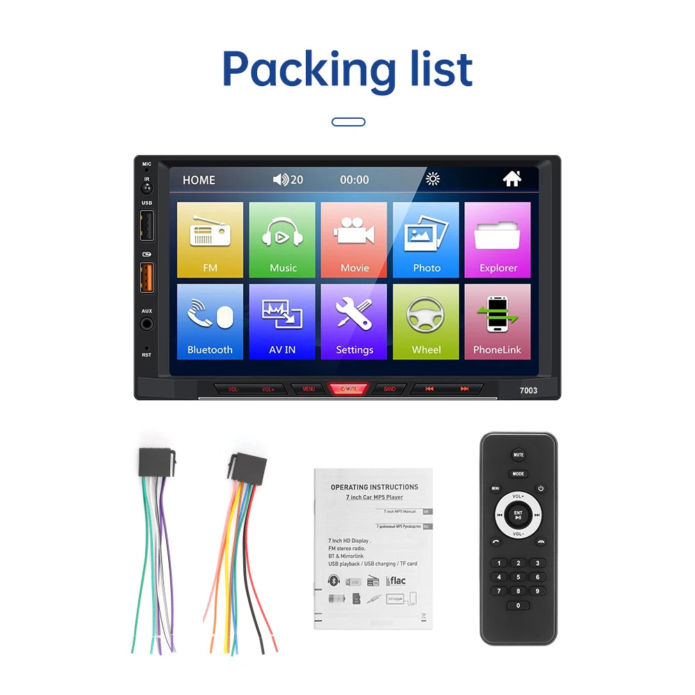 Car Radio 2 Din Android 11 Carplay Android Auto Car Stereo Multimedia Player Universal 7 Inch GPS Bluetooth RDS For VW Nissan