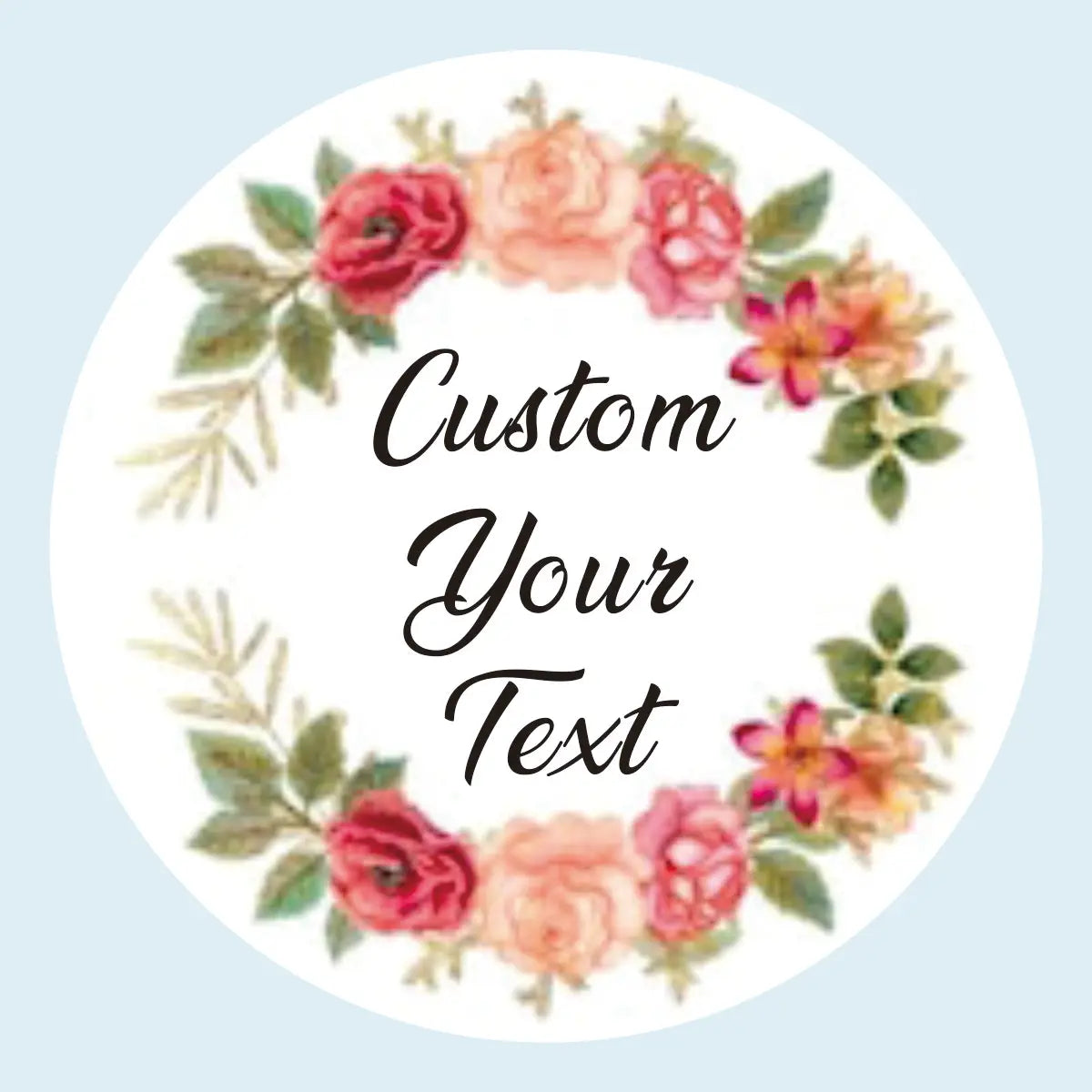 96 Pcs Personalized Round Circle Label Stickers Custom Name Date Thank You Stickers for Bridal Shower Party Favors