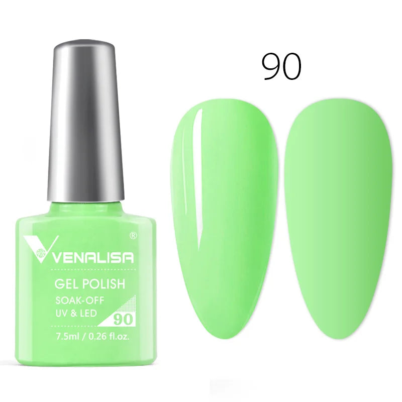 VENALISA Nail Gel Polish Full Coverage Holographic Camouflage Nail Varnish Manicure Lacquer Polish Soak Off UV LED Lacquer 7.5ML