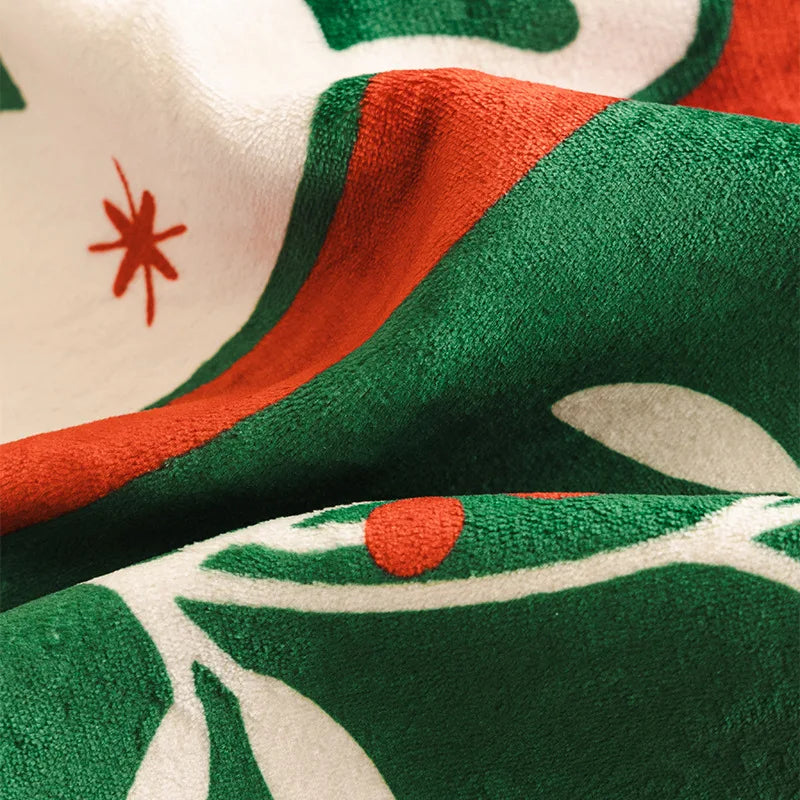 Winter Christmas Flannel Sofa Cover Anti-Slip All-Inclusive Universal Sofa Cover In One Straight Row Sofa Cushion Decor Home