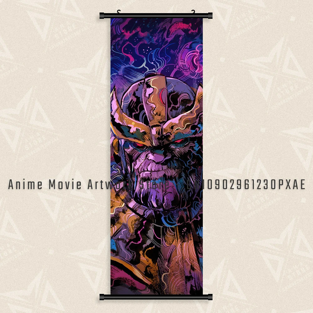 Marvel The Avengers Wall Art Scrolls Pictures Movie Characters Poster Hanging Painting Iron Man Canvas Print Home Decor Mural