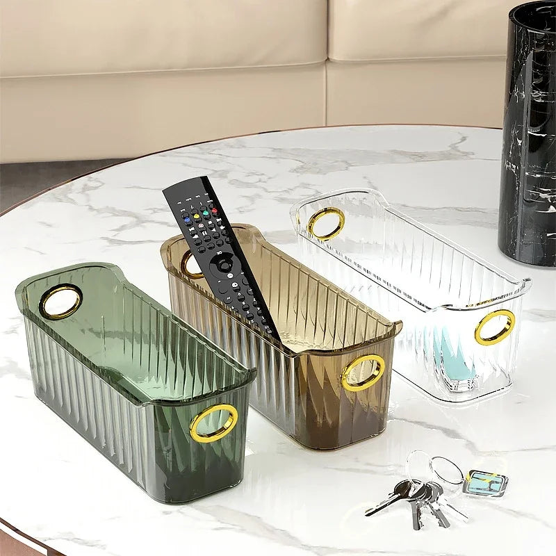 Cosmetics Box Desktop Storage Drawer Stackable Storage Box with Handle Makeup Organizers Basket Poatable Sundries Acrylic Rack