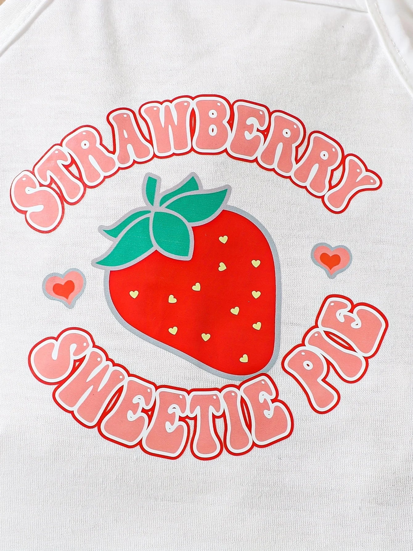 A 5-Piece Summer Refreshing And Soft One-Piece Dress A Cute Baby Girl With Fruit Print Flying Sleeves And Halter Tops