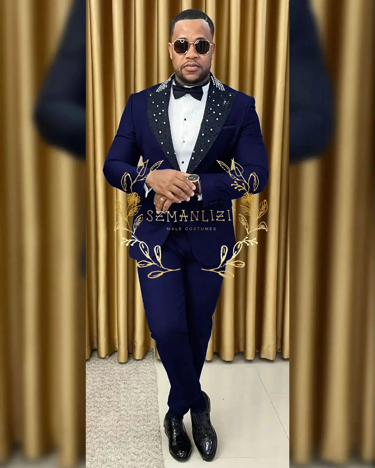 Smoking perler noir 2 pièces collection 2025