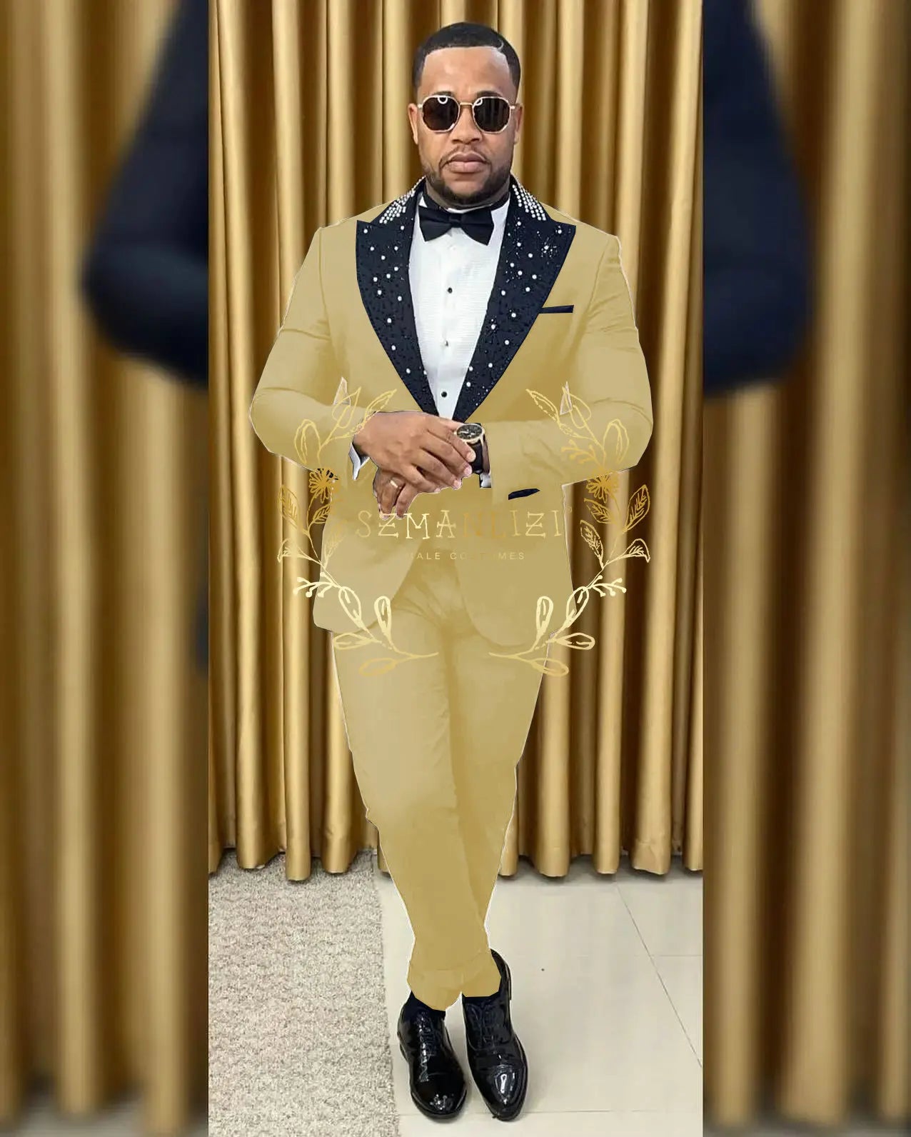 Smoking perler noir 2 pièces collection 2025