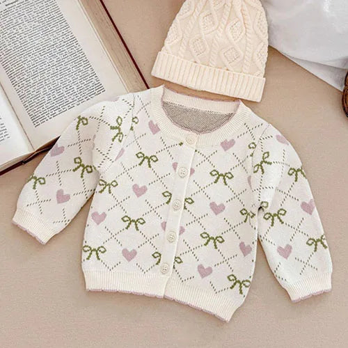 2025 New Autumn 0-3Yrs Children Clothes Suit Long Sleeved Knitted Pullover Sweater+PP Shorts Toddler Baby Girl Clothes Set