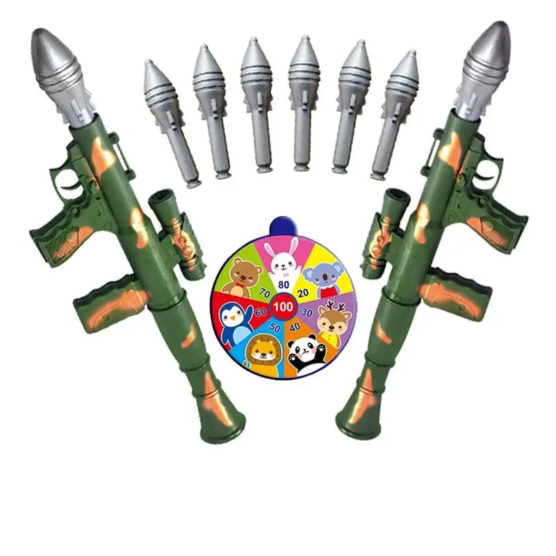 Children Soft Bullet Foam Gun Toy Military Rocket Launcher with Bullets for Boys Kids Outdoor Games Gifts