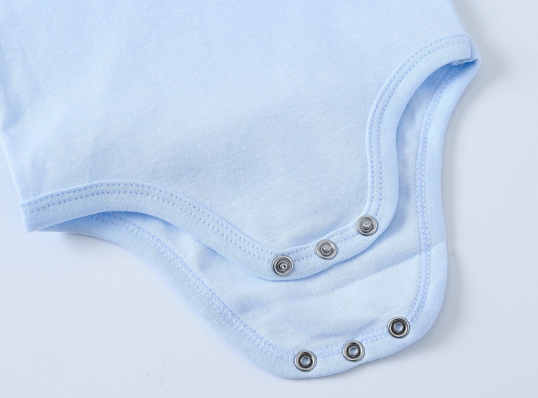 Honeyzone 3PCS Light Blue Unisex Baby Bodysuit Set Long Sleeve Pure Cotton Infant Newborn Clothes Comfortable Soft Baby Jumpsuit