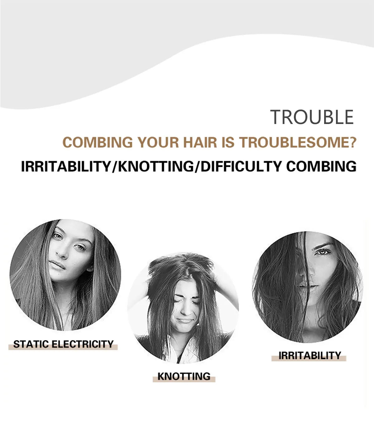 BARBERTOP Peigne rond cheveux bouclés