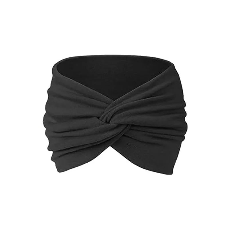 Bandeau élastique pour le fitness, bandeau à large bord pour le yoga, bandeau absorbant la transpiration, foulard à la mode, cravate bandeau