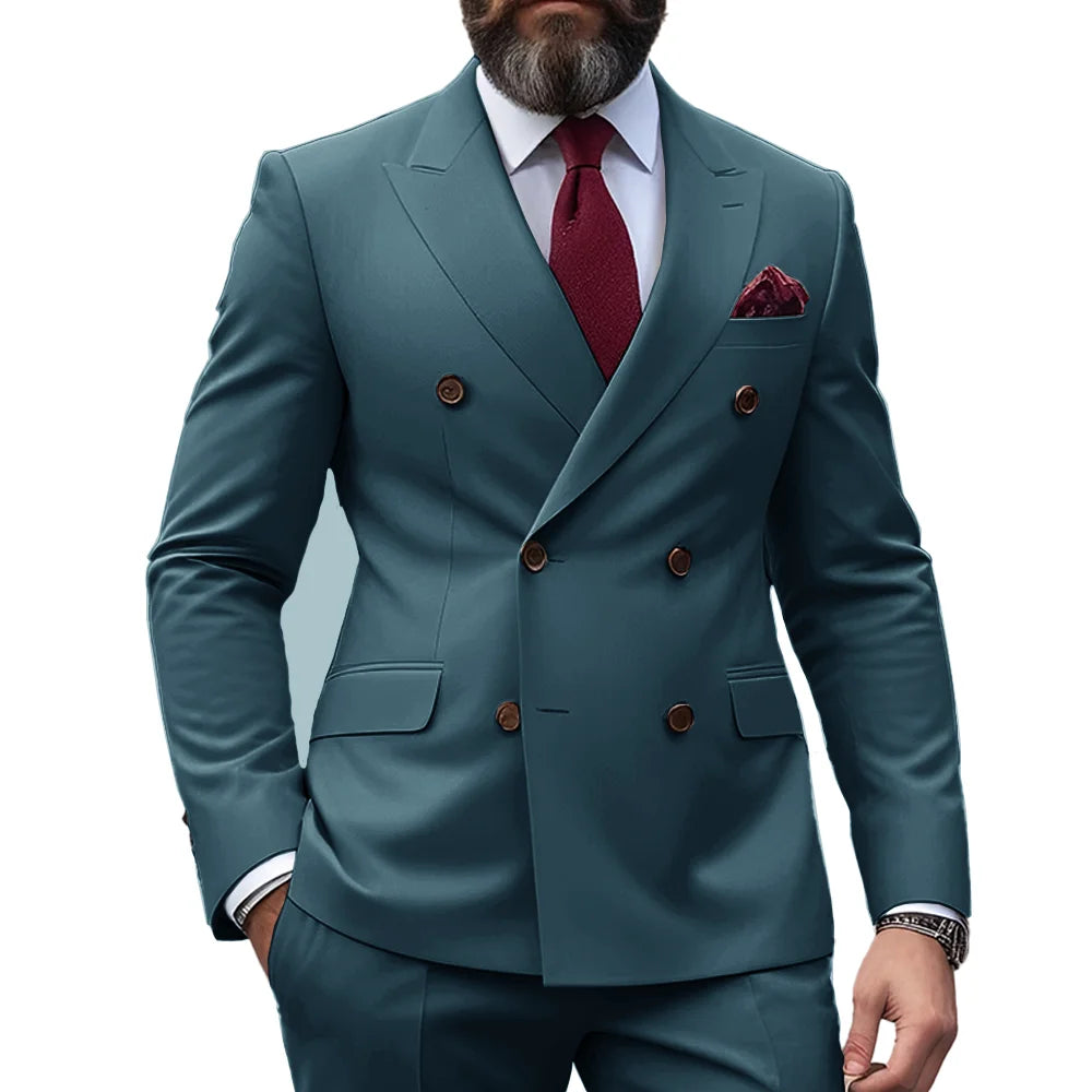 Ensemble de costume 2 pièces double boutonnage