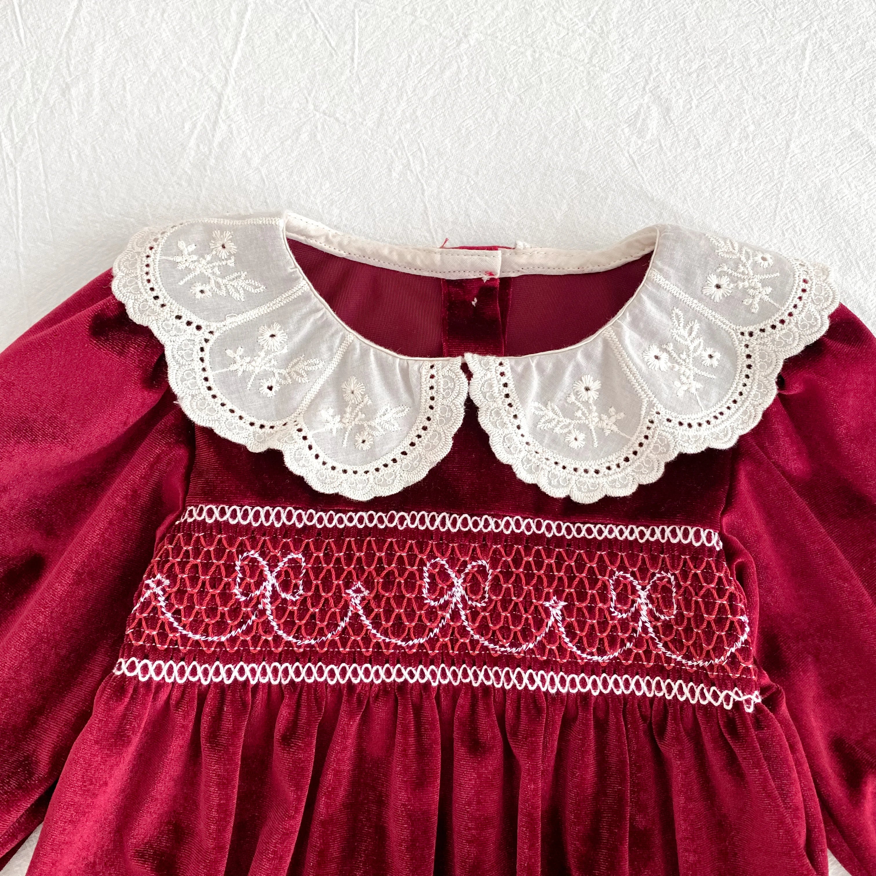 2025 Christmas 0-24M Baby Girls Jumpsuit Casual Bow Embroidered Long Sleeves Newborn Romper Christmas Party Toddler Cute Clothes