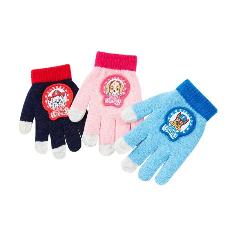 Paw Patrol Kids Gloves Fashion Autumn Winter Knitted Warm Gloves Children Cartoon Outdoor Mittens Boys Girls Accessories Gifts