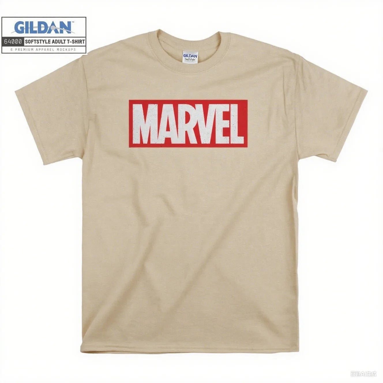 Marvel Classic Logo Printed Cotton Tee 100% Cotton Material with Brand - Icon Art Cool Casual Wear for Trend Lovers Tee S-4XL