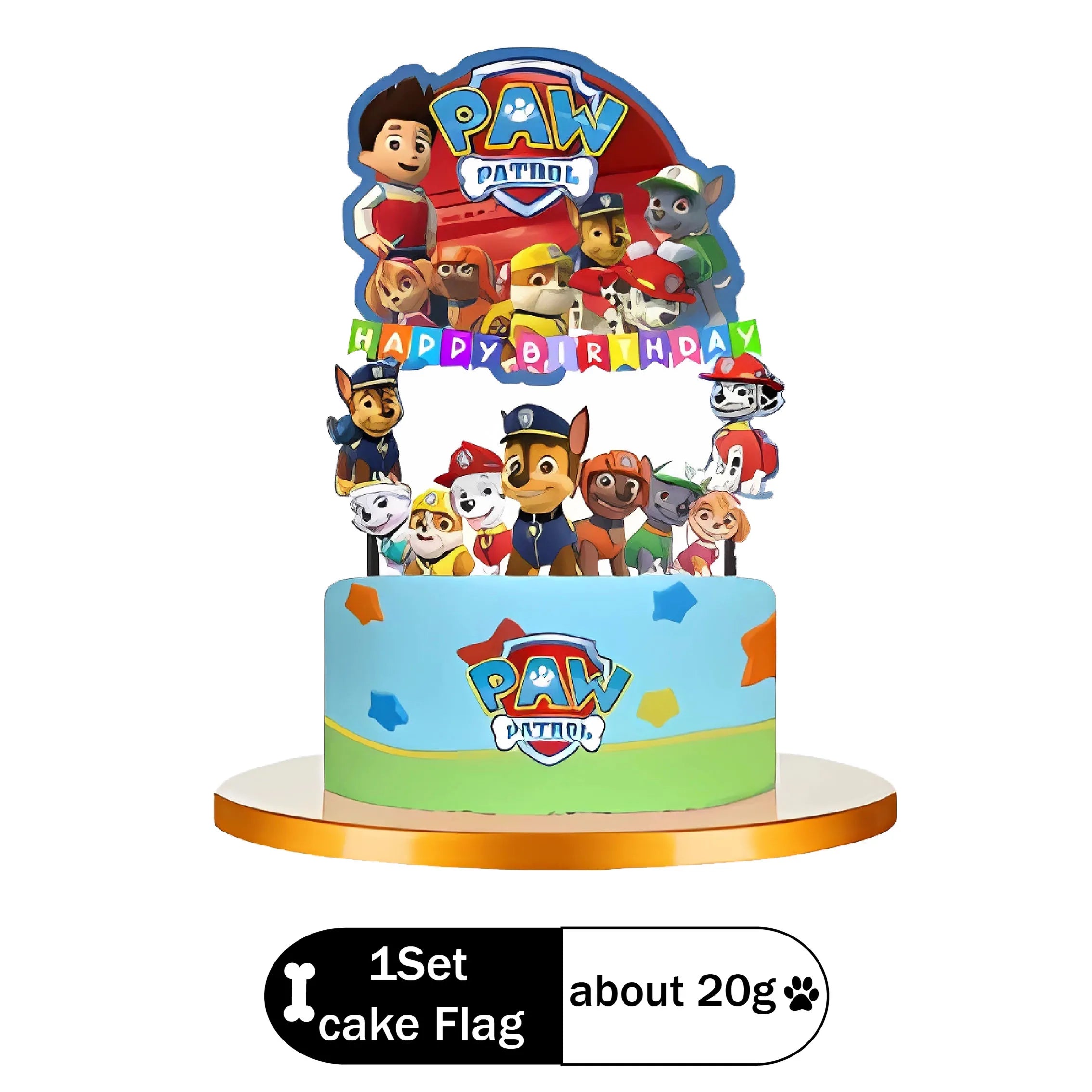 Paw Patrol Birthday Party Decoration Supplies Cartoon Dog PAW Patrol Sky Blue tablecloth napkin sticker balloon Party supplies