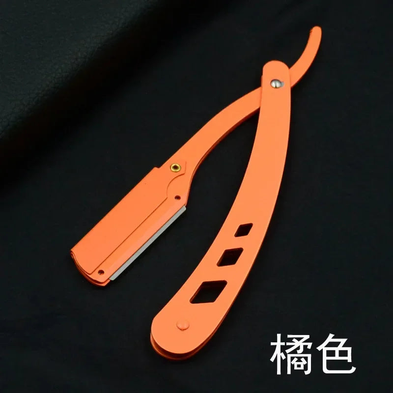 Barbershop Rasoir pour hommes Rasoir à bord droit lames remplaçable