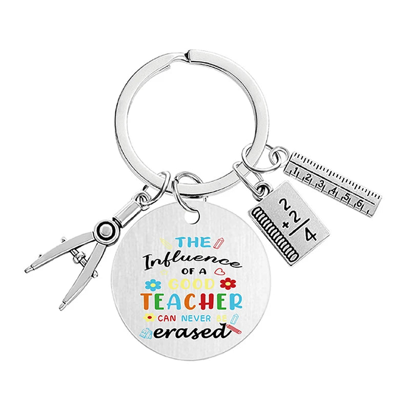 Teacher Key Chain Thank You Teacher Text Popular Pendant Key Chain Teachers'Day Pendant Gifts For Teachers