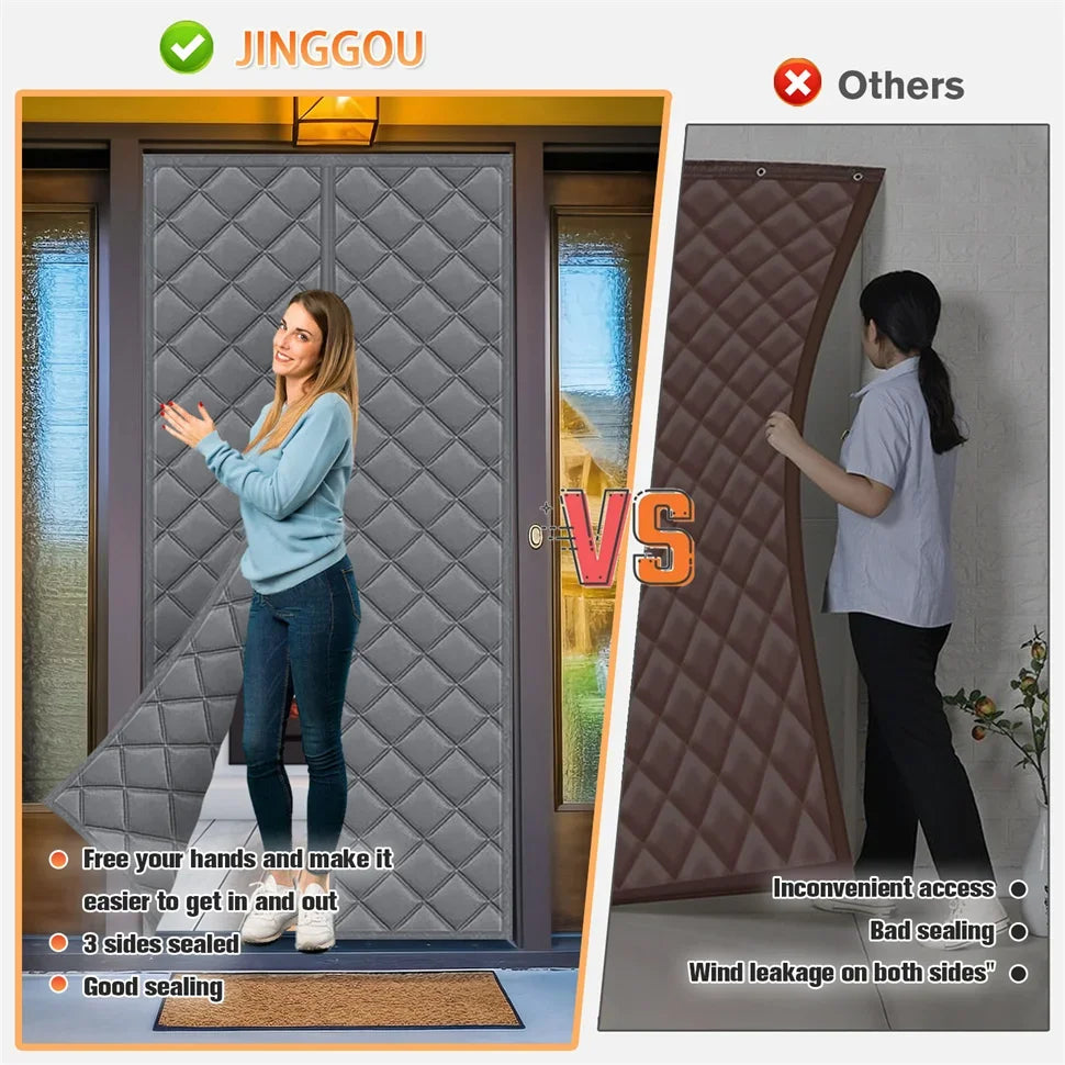 Thickened Household Winter Door Curtain,cold Proof Warm Cotton,magnetic Insulation and Insulation,household Windproof Curtain