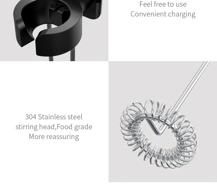 Wireless Electric Milk Frother Whisk Egg Beater USB Rechargeable Handheld Coffee Blender Milk Shaker Mixer Foamer Food Blender