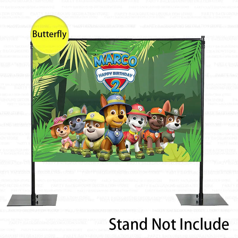 Halloween Paw Patrol Dogs Rescue Chase Marshall Skye Boys Backdrop Girls Birthday Party Decor Baby Shower Background Banner