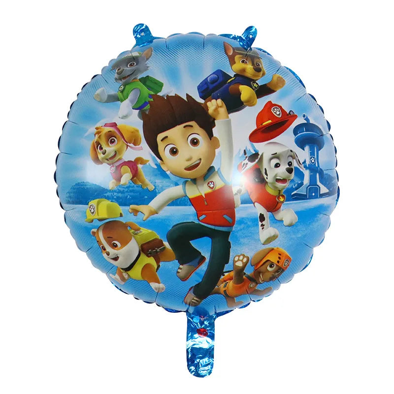 Paw Patrol Dog Paw Cute Cartoon Aluminum Foil Latex Balloons Party Decor Kids Classic Toys Helium Air Inflatable Balls Supplies