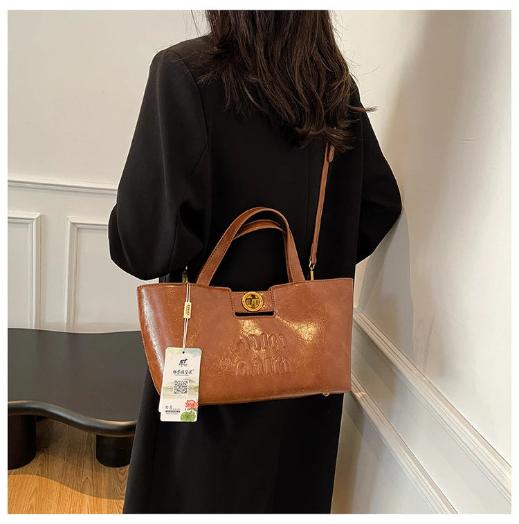 Women's Fashion Leather Crossbody Bag Shoulder Bag Handbag Combo Luxury Brand Classic Elegant Designer Style