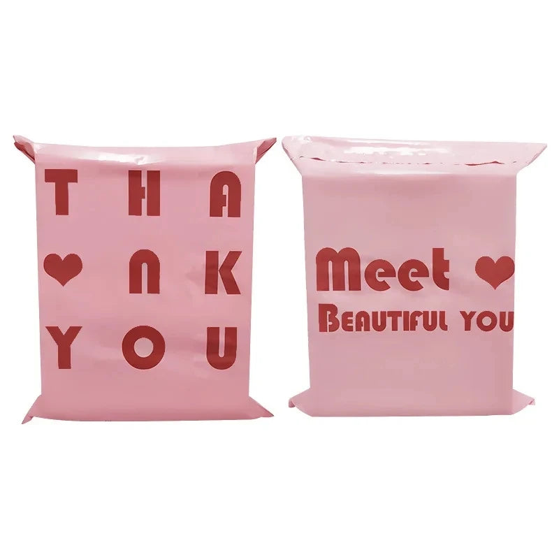 INPLUSTOP 20Pcs/lots Pink Courier Bags Thicken THANK YOU Plastic  Shipping Bags Self Seal Envelopes Post Clothing Mailing Pouch
