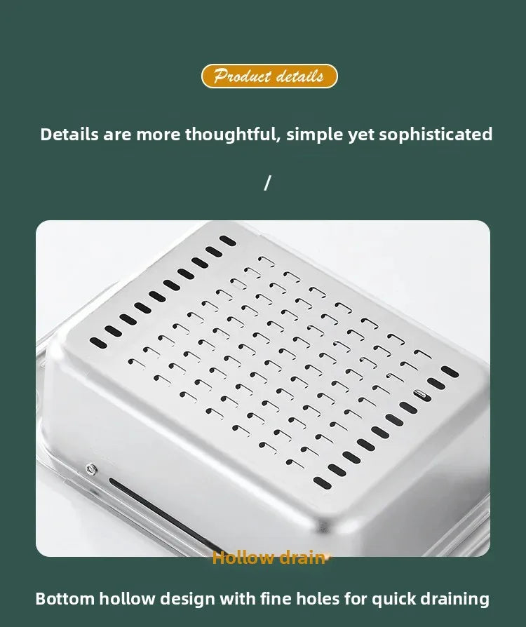 304 Stainless Steel Sink Rack - Extendable Dish Drainer for Plates, Fruits & Vegetables | Heavy-Duty Kitchen Drain Basket