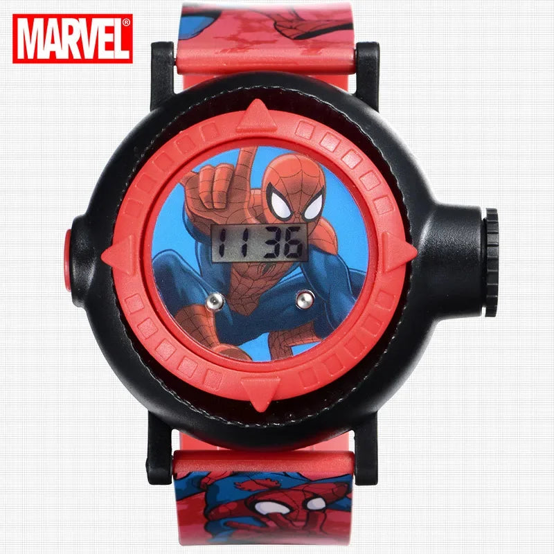 Marvel Digital Wristwatches Children's Toys Watch Boy Spider-Man Waterproof Luminous Cartoon Digital Watches Kids Fashionable