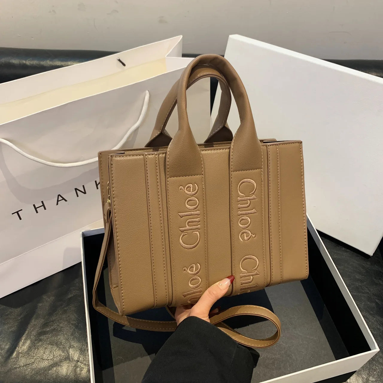 ‌2025 Fashion Embroidery Handbag - Adjustable Shoulder Tote, Crossbody Purse, Trendy & Practical, Perfect for Daily Outfits‌