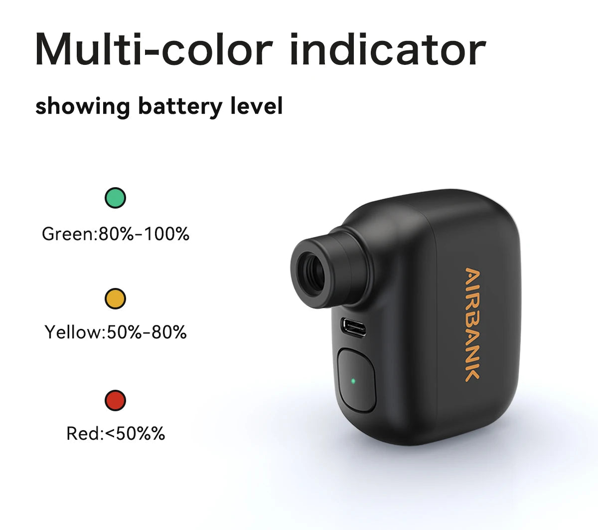 AIRBANK Pocket SE Mini Portable Electric Pump For Bicycle Cordless Tire Presta Schrader Valve Bike Accessories Fast Charging