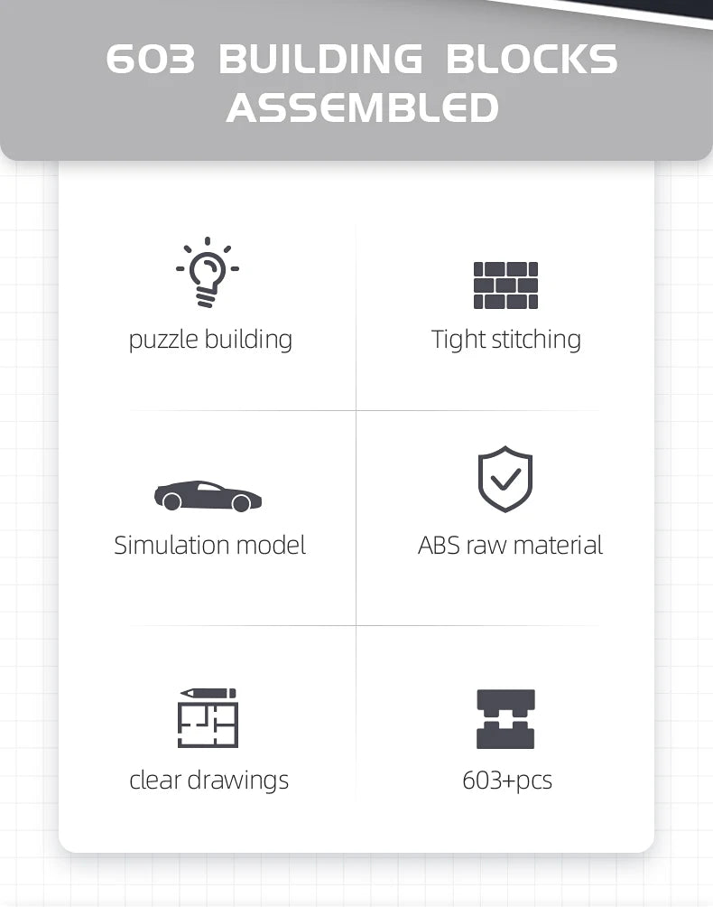 MOULD KING 27020 Technical Car Toys The Mini Ghost Bustered ECTO-1 Car Model Assembly Building Block Brick Kids Christmas Gifts