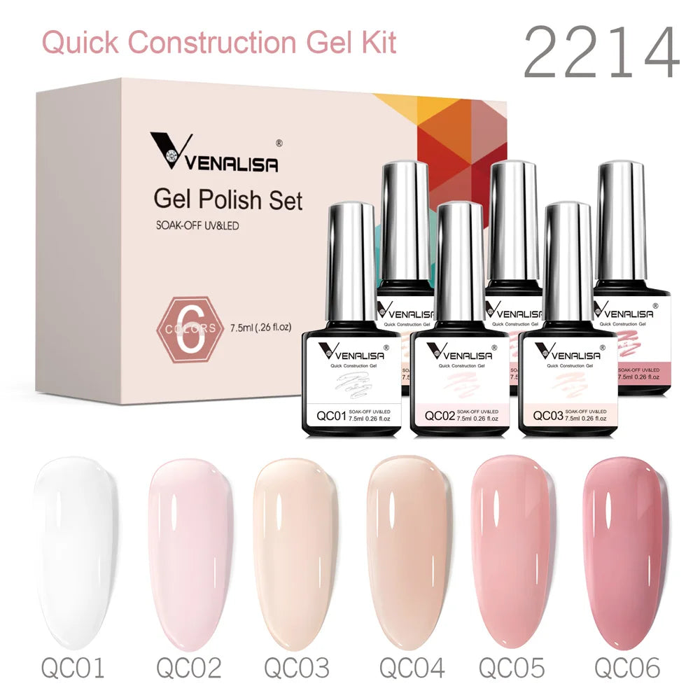 Kit de vernis à ongles en gel 6 couleurs