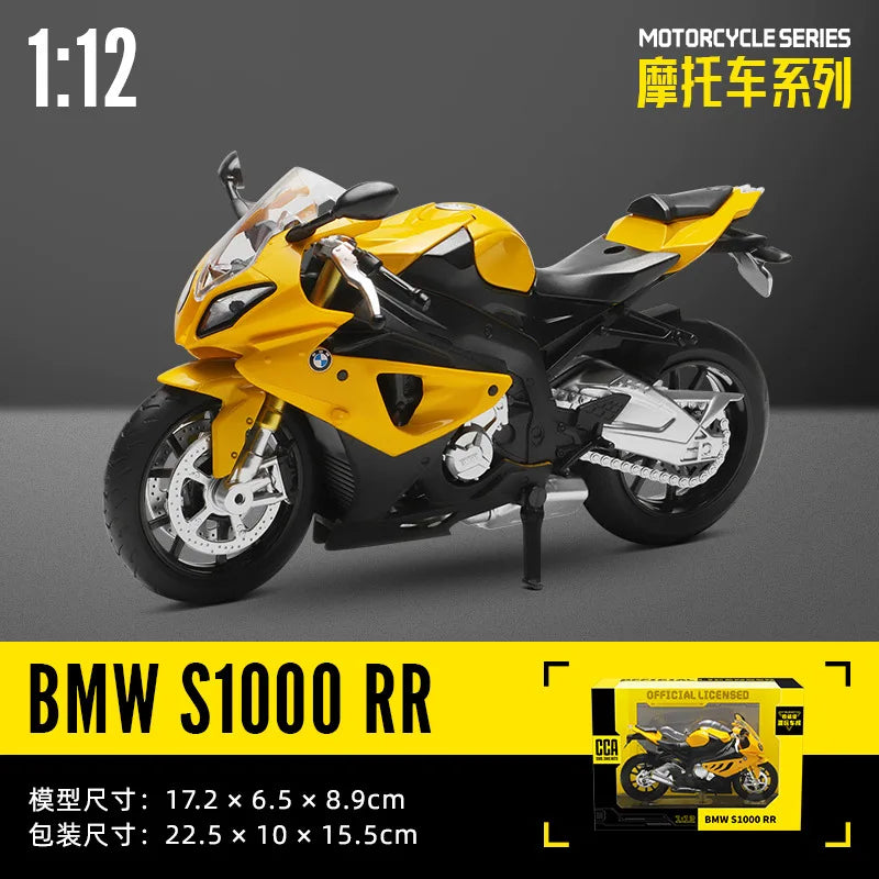 MSZ CCA 1:12 BMW R1250RT with base alloy die-cast car motorcycle model, toy gift giving, die-cast static motorcycle model