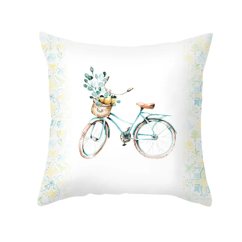 Yellow Lemon Pattern Cushion Cover Summer Decorative Pillow Covers Single Sided Printed Pillow Covers For Sofa Bedroom Office