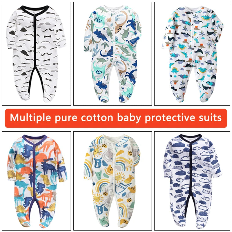 Newborn Infant Baby Boy Girl Jumpsuit 3-12Months Solid Color Long Sleeve Romper Casual Fall Spring Toddelr Clothing Baby Clothin