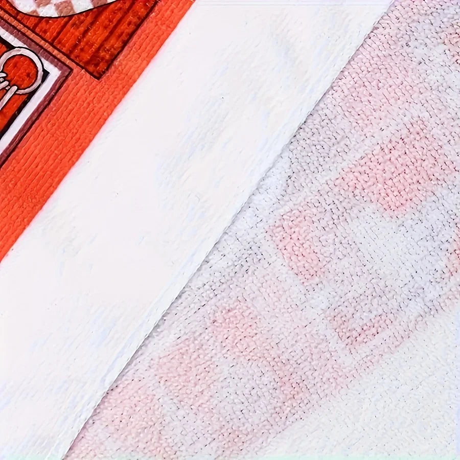 6PCS Kitchen Absorbent Printed Towels Dishcloth Hand Towel Cleaning Scrubber for Tableware Washing And Cleaning