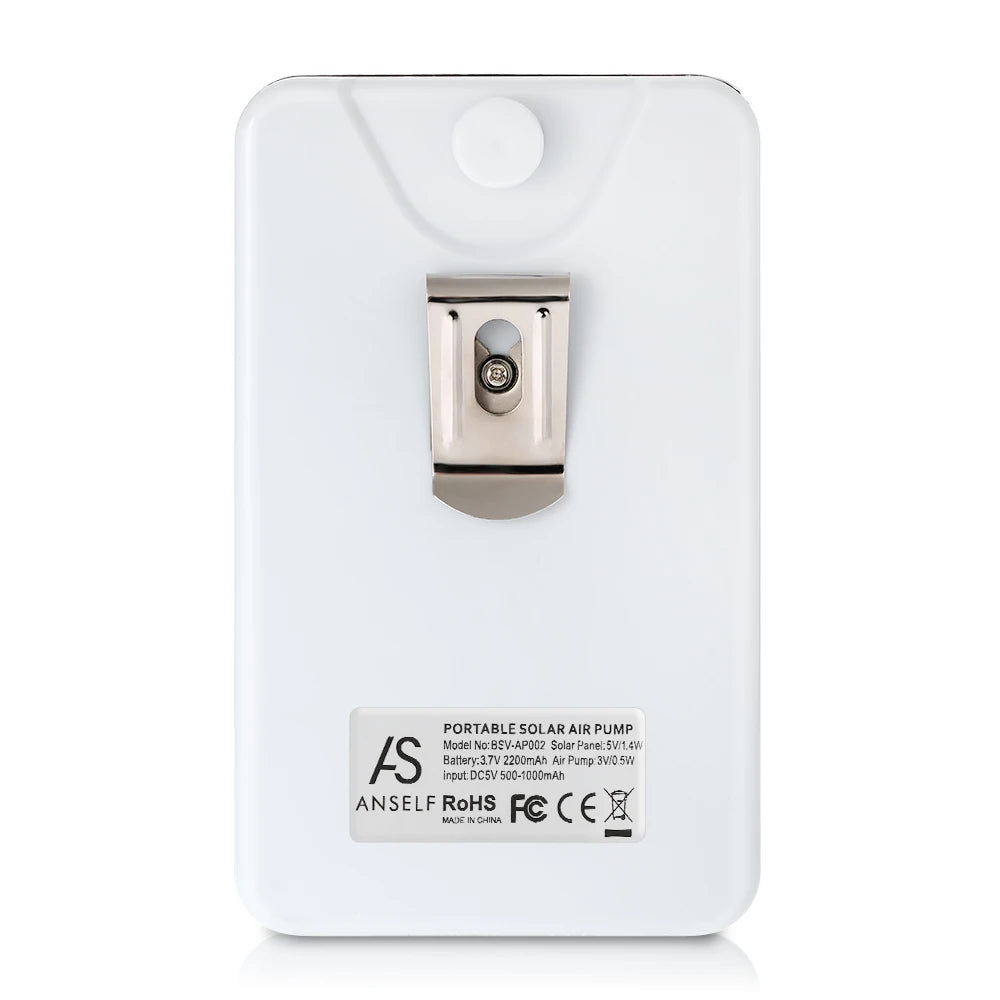 جهاز شحن يعمل بالطاقة الشمسية 5 فولت، مزود بأكسجين، وخزانات أسماك، ومضخة هواء لحوض السمك، ومضخة أكسجين للصيد، ومهوية مع أحجار هوائية