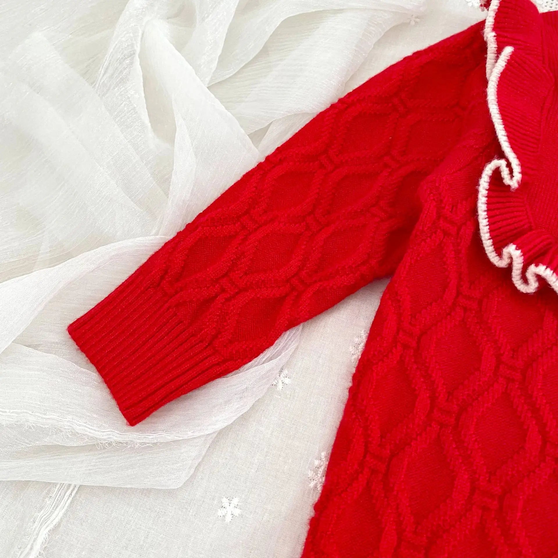 Christmas Baby Rompers Clothes Hat Autumn Winter Knitted Bow Newborn Girls Jumpsuits Fashion Solid Plain Toddler Kids Rompers