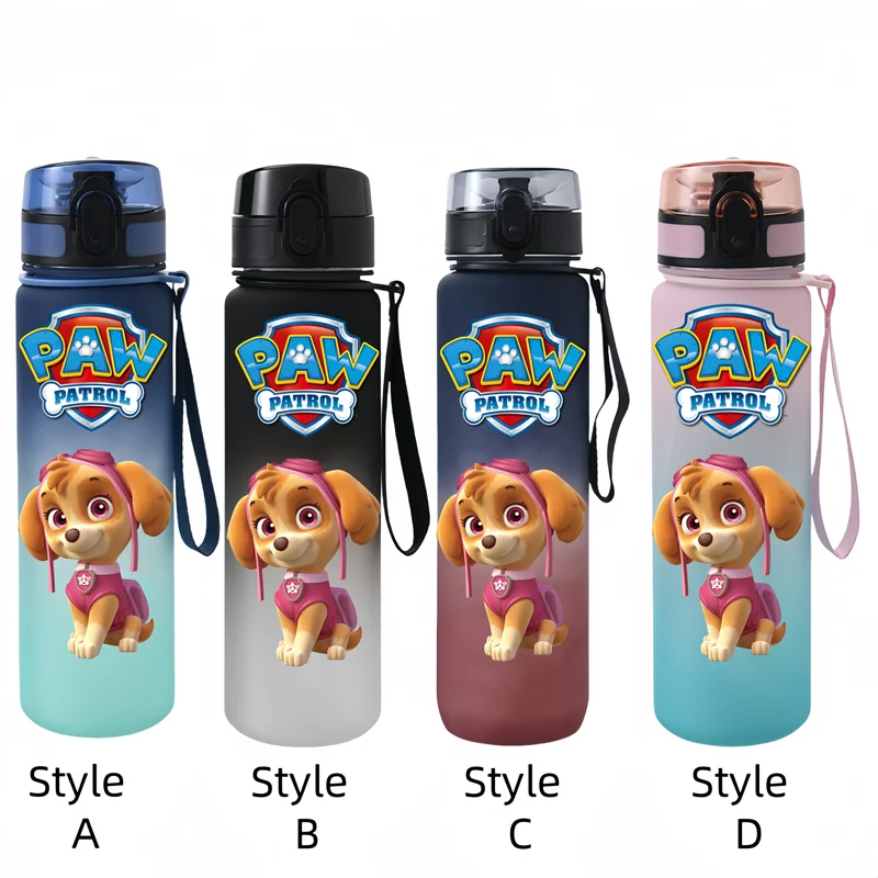 PAW Patrol 650ml Fitness and Sports Drinking Plastic Anti-drip Water Bottle, Children and Students Capacity