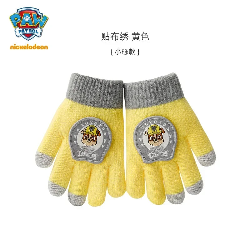 Paw Patrol Kids Gloves Fashion Autumn Winter Knitted Warm Gloves Children Cartoon Outdoor Mittens Boys Girls Accessories Gifts