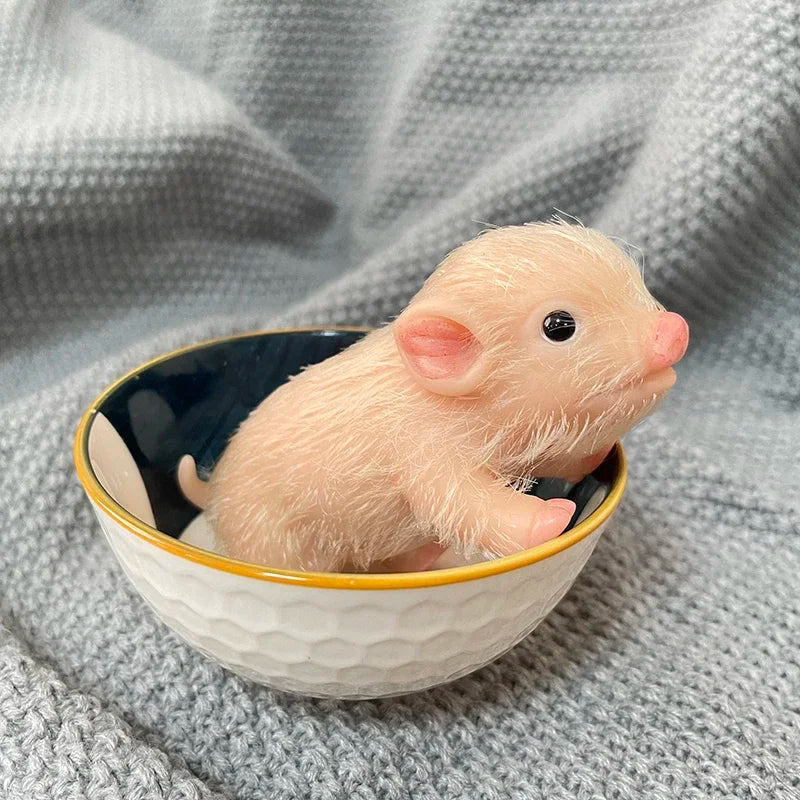 5inch Mini Reborn Doll Full Body Silicone Piglet Cute Lifelike Piglet Reborn Piggy Toys for Children Drop Shipping