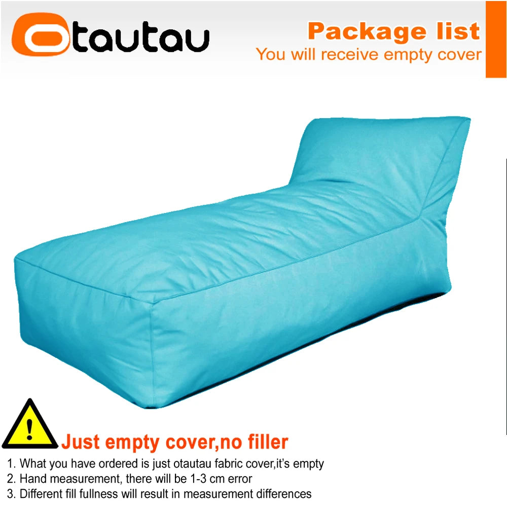 OTAUTAU Outdoor Oxford Bean Bag Lounger Cover Swim Pool Float Sofa Bed Pouf SF508【No Filler!Need To Buy Filler By Yourself !】