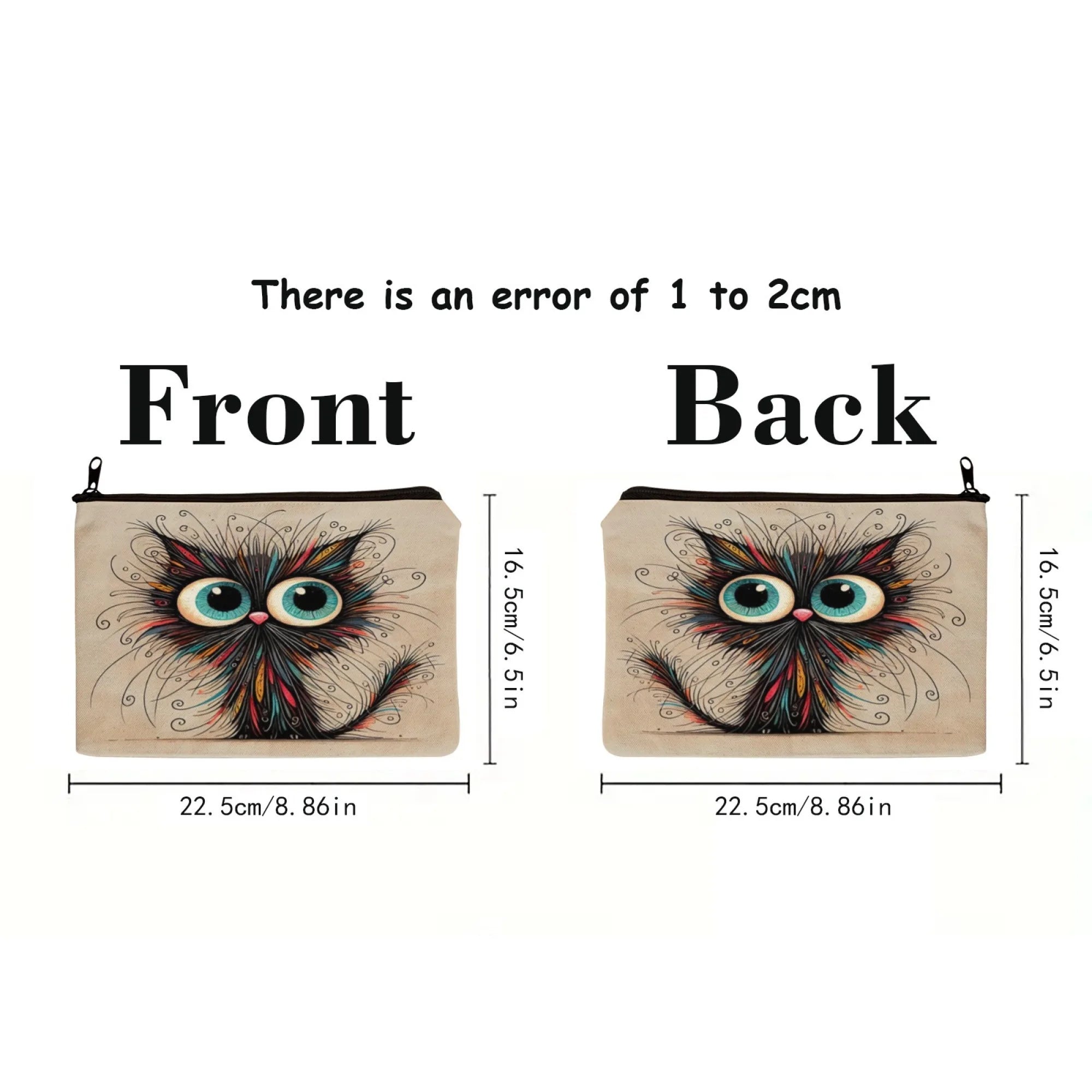 Adorable sac à cosmétiques Black Cat