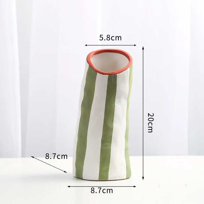 European-style ins porcelain vase decoration TV cabinet Study home decoration flowers tabletop crafts