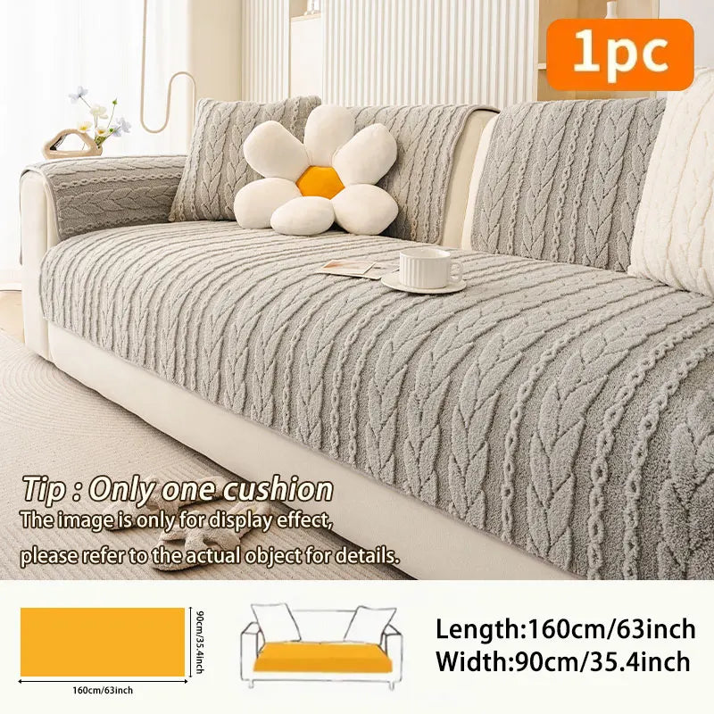 1PC-Autumn and Winter Plush Thickened 2025 New Sofa Mat Comfortable Cotton Fleece Anti slip Sofa Mat