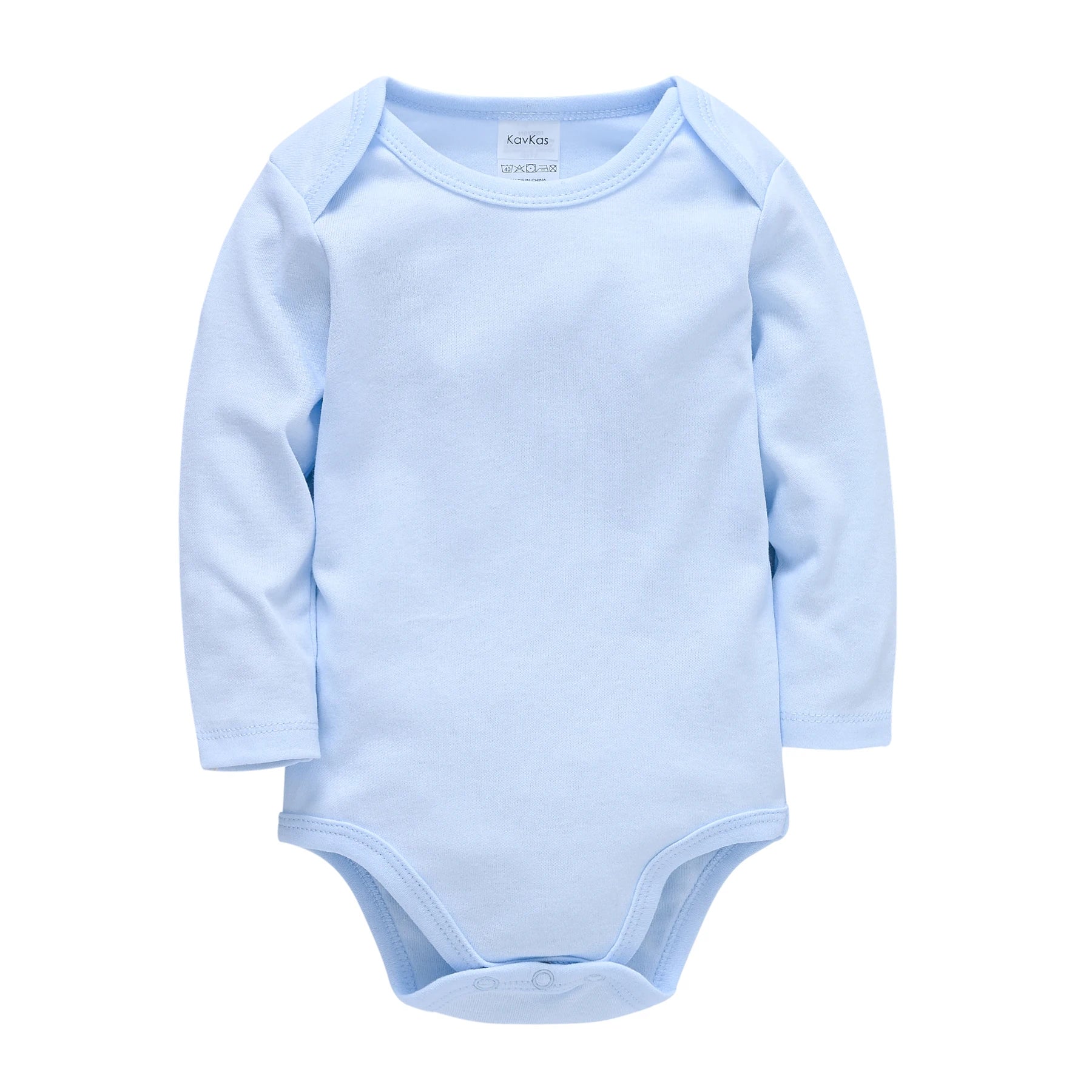 Honeyzone 3PCS Light Blue Unisex Baby Bodysuit Set Long Sleeve Pure Cotton Infant Newborn Clothes Comfortable Soft Baby Jumpsuit